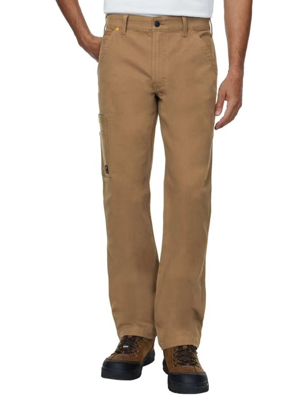 NWT CAT Men's Cargo Work Pants in Brown / Tan - Durable Straight Fit 38 x 29